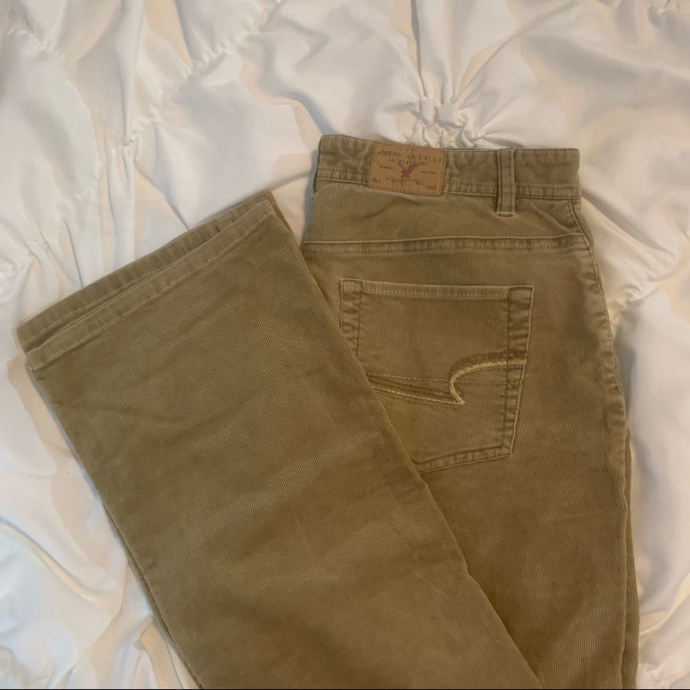 American Eagle Bootcut Flair Corduroy Tan Jeans